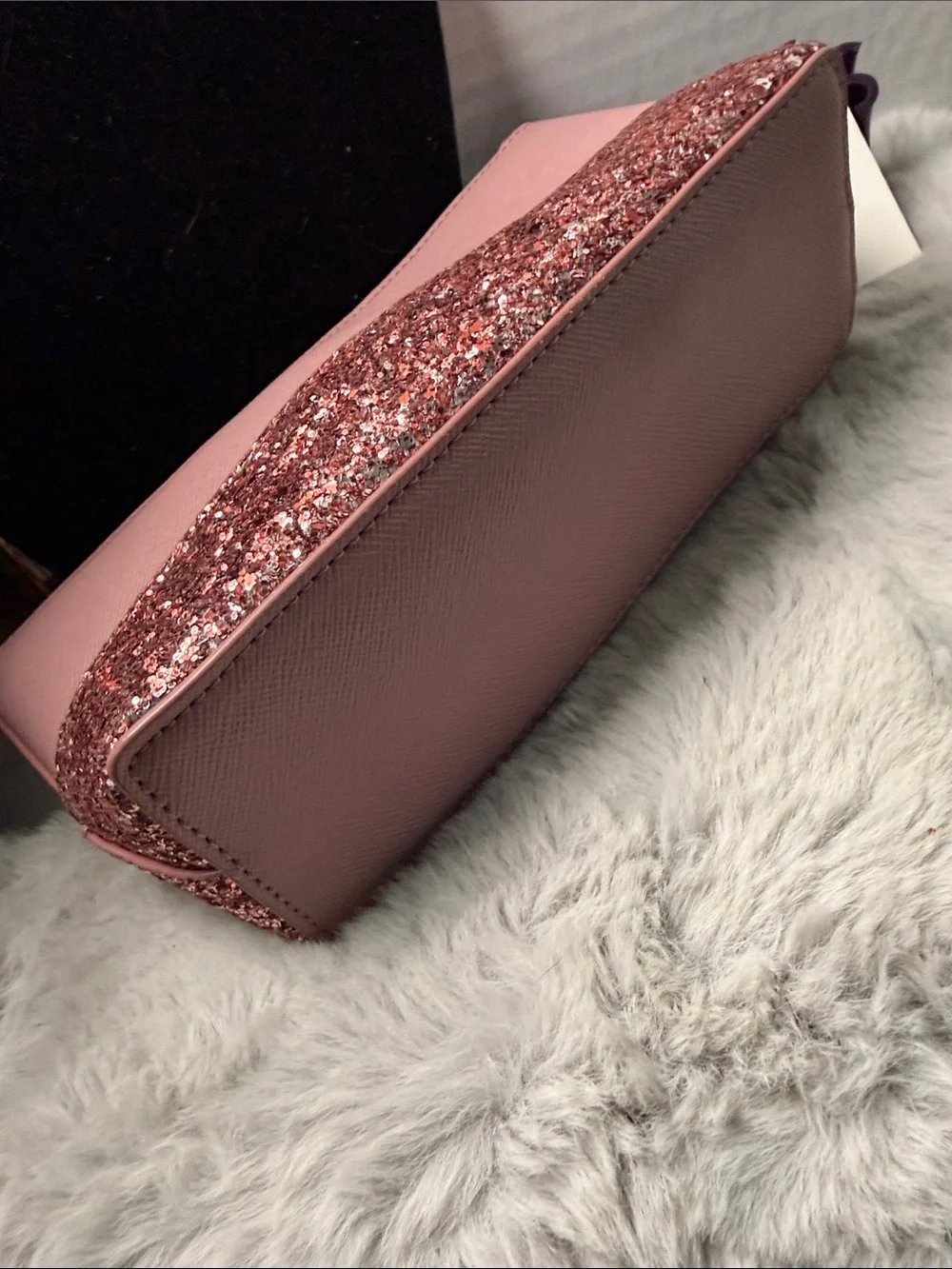 kate spade Pink Glitter Bottom Cosmetic Pouch